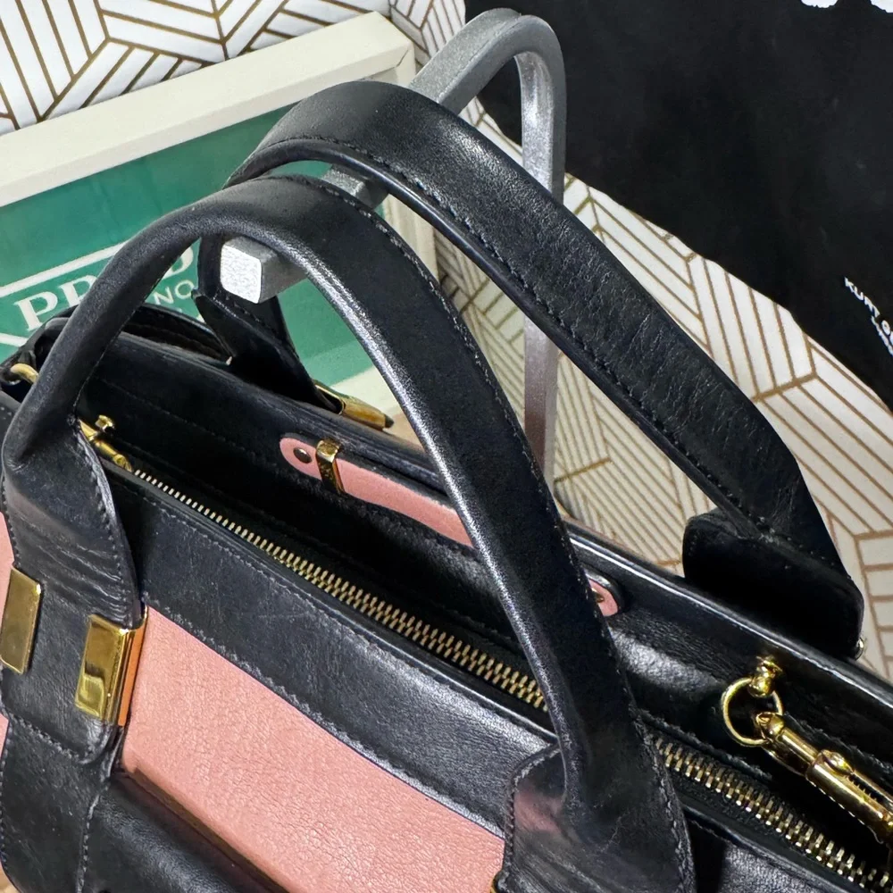 Chloe Vintage Alice Satchel in Black and Pink - Picture 6 of 16